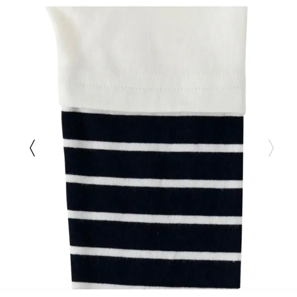 NWT Gymboree Boys Ivory and Navy Striped Embroidered Dog Birthday Shirt